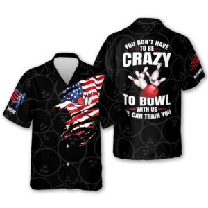 We Can Train You Fire Bowling Shirt,&hellip;