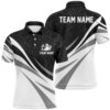Water Fire Background Custom Name Bowling Polo Shirts For Men, Team Bowling Shirts Polo Shirt, Personalized Bowling Team Shirt