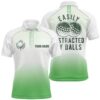 White And Green Men’s Golf Polo Shirts Custom Golf Ball Fire Men’s Golf Apparel, Green Golf Tops, Golf Polo Shirt, Golf Shirts