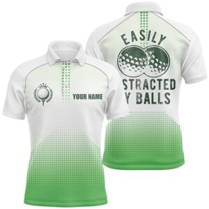 White And Green Men’s Golf Polo Shirts&hellip;