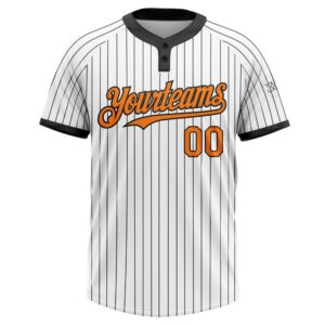White Black Pinstripe Bay Orange Two Button Unisex Softball Jersey Custom Team Softball Jersey 2 t2sdmg.jpg