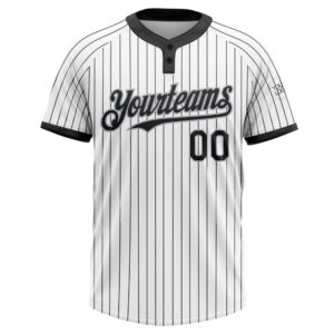 White Black Pinstripe Gray Two Button Unisex Softball Jersey Custom Team Softball Jersey 2 hf6awd.jpg