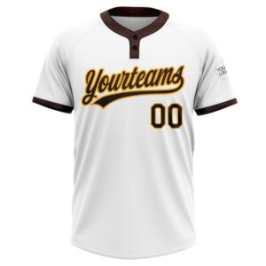 White Brown Gold Two Button Unisex Softball Jersey Custom Team Softball Jersey 2 ytlsfx.jpg