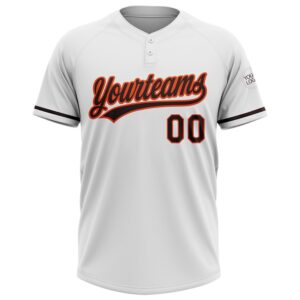 White Brown Orange Two Button Unisex Softball Jersey Custom Team Softball Jersey 2 ep8mjj.jpg
