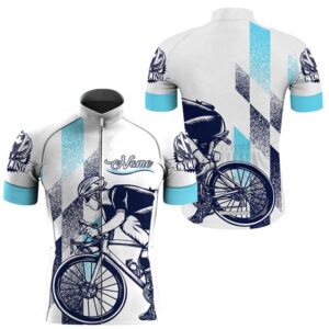 White Cycling Jersey Men Custom Bike Shirt&hellip;