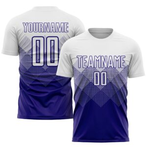 White Dark Purple Sublimation Soccer Uniform Jersey,&hellip;