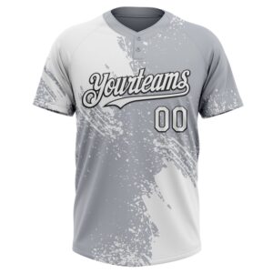 White Gray Black 3D Pattern Abstract Brush Stroke Two Button Unisex Softball Jersey Custom Team Softball Jersey 2 oh61dv.jpg