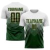 White Green Gold Sublimation Split Fashion Soccer Uniform Jersey, Custom Team Soccer Jersey Shirt