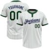 White Green Pinstripe Medium Pink Two Button Unisex Softball Jersey, Custom Team Softball Jersey