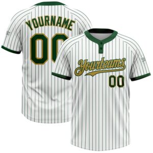 White Green Pinstripe Old Gold Two Button&hellip;