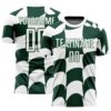 White Green Old Gold Sublimation Soccer Uniform Jersey, Custom Team Soccer Jersey Shirt