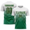 White Kelly Green Sublimation Soccer Uniform Jersey, Custom Team Soccer Jersey Shirt