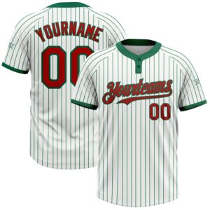 White Kelly Green Pinstripe Red Two Button&hellip;