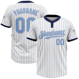 White Navy Pinstripe Light Blue Gray Two&hellip;