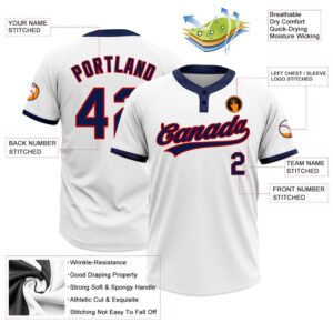 White Navy Red Two Button Unisex Softball Jersey Custom Team Softball Jersey 3 uptrqb.jpg