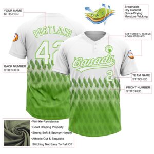 White Neon Green 3D Pattern Lines Two Button Unisex Softball Jersey Custom Team Softball Jersey 3 kubjw9.jpg