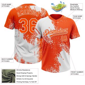 White Orange 3D Pattern Abstract Brush Stroke Two Button Unisex Softball Jersey Custom Team Softball Jersey 3 kf2q5p.jpg