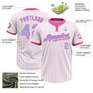 White Pink Pinstripe Light Blue Two Button Unisex Softball Jersey Custom Team Softball Jersey 3 pxcpak.jpg