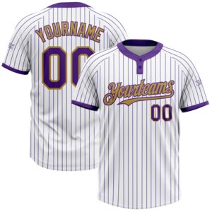 White Purple Pinstripe Old Gold Two Button&hellip;