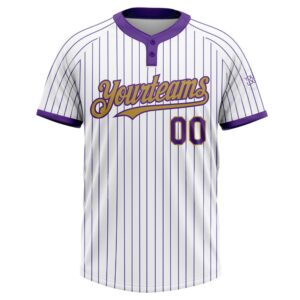 White Purple Pinstripe Old Gold Two Button Unisex Softball Jersey Custom Team Softball Jersey 2 t8ywvr.jpg