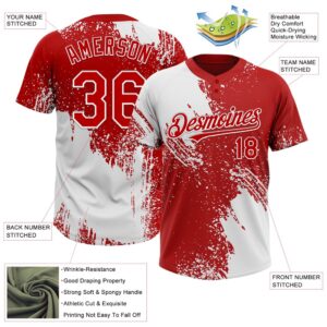 White Red 3D Pattern Abstract Brush Stroke Two Button Unisex Softball Jersey Custom Team Softball Jersey 3 lmj4fk.jpg