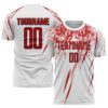 White Red Black Sublimation Fade Fashion Soccer Uniform Jersey, Custom Team Soccer Jersey Shirt