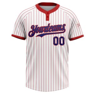 White Red Pinstripe Royal Two Button Unisex Softball Jersey Custom Team Softball Jersey 2 igpdpb.jpg
