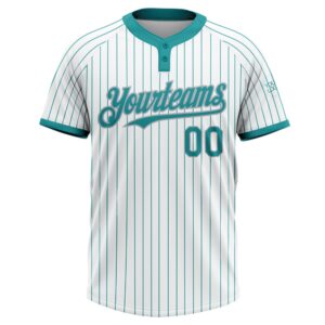 White Teal Pinstripe Gray Two Button Unisex Softball Jersey Custom Team Softball Jersey 2 rgfj3s.jpg
