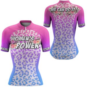 WoMen’s Power Leopard Cycling Jersey Short Sleeve&hellip;