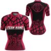 Womens Short Sleeve Cycling Jersey Leopard Bike Clothing Full Zip Ladies Biking Top With 3 Pockets, Custom Mono Cycling Jersey