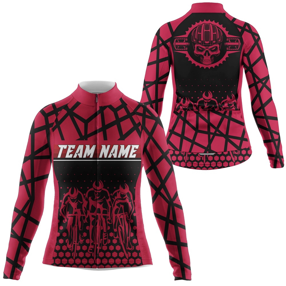 Womens Team Road Cycling Jersey Custom Pink Cycle Bicycling Shirts Anti Uv Cycling Biking Unifor, Custom Mono Cycling Jersey