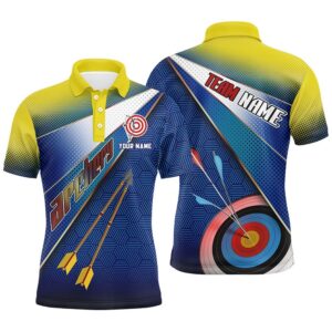 Yellow Blue Target Archery Polo Shirts For&hellip;