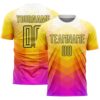 Yellow Green Sublimation Soccer Uniform Jersey, Custom Team Soccer Jersey Shirt