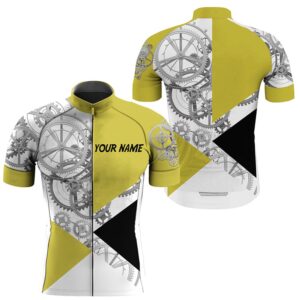 Yellow Mens Cycling Jersey Bike Shirts Breathable&hellip;