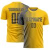 Yellow US Navy Blue White Geometric Triangle Sublimation Soccer Uniform Jersey, Custom Team Soccer Jersey Shirt