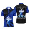 You Don’T Have To Be Crazy To Bowl With Us Bowling Polo Shirt Men Us Flag Custom Bowling Polo Shirt, Personalized Bowling Team Shirt