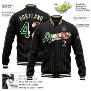 Custom Black Cream Pinstripe Vintage Mexican Flag Bomber Full Snap Baseball Jacket Custom Team Jacket 2 cq8tgs.jpg