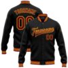 Custom Black Crimson Gold Bomber Varsity Baseball Jacket, Custom Team Jacket