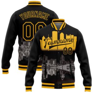 Custom Black Gold Pittsburgh Pennsylvania City Edition&hellip;