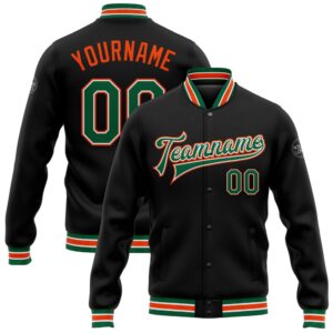 Custom Black Kelly Green Orange Bomber Full&hellip;