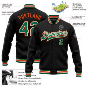Custom Black Kelly Green Orange Bomber Full&hellip;