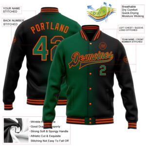 Custom Black Kelly Green Orange Bomber Full&hellip;