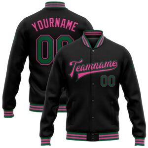 Custom Black Kelly Green Pink Bomber Full&hellip;