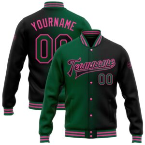 Custom Black Kelly Green Pink Bomber Full&hellip;