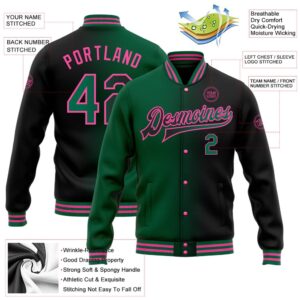 Custom Black Kelly Green Pink Bomber Full&hellip;