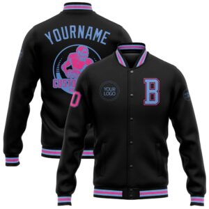Custom Black Light Blue Pink Bomber Full&hellip;