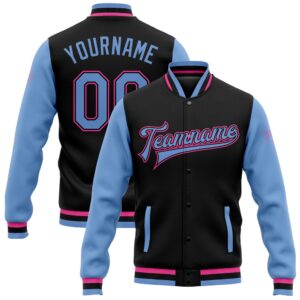 Custom Black Light Blue Pink Bomber Full&hellip;