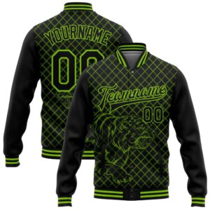 Custom Black Neon Green Check And Tiger&hellip;