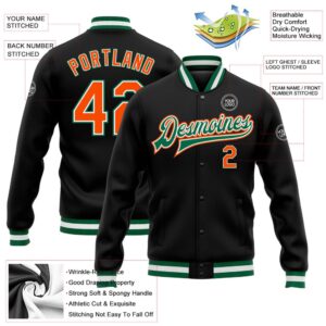 Custom Black Orange Kelly Green Bomber Full&hellip;