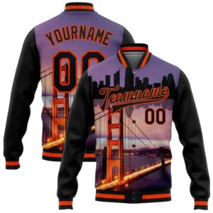 Custom Black Orange The Golden Gate Bridge&hellip;